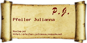 Pfeiler Julianna névjegykártya